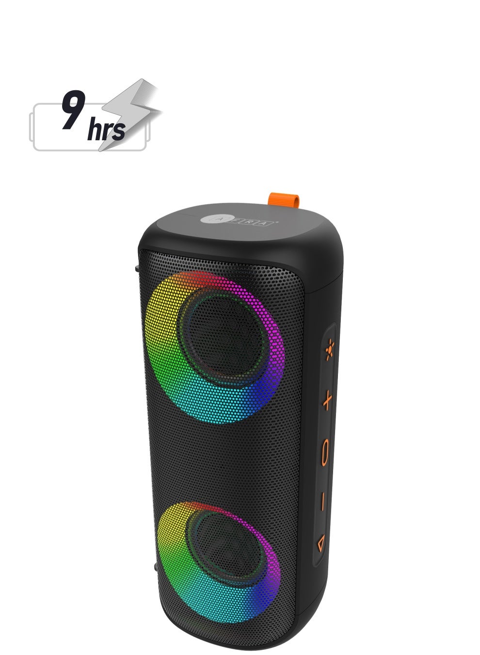 Compare AFRA Bluetooth Speaker, 12watts, Black, Plastic Body, Ultra Bass, Rgb Light Show, Ipx4 Waterpoorf, 3.7v3000Mah Rechargeable Battery, AF0012BSBK, 2 Years Warranty. at KSA Price