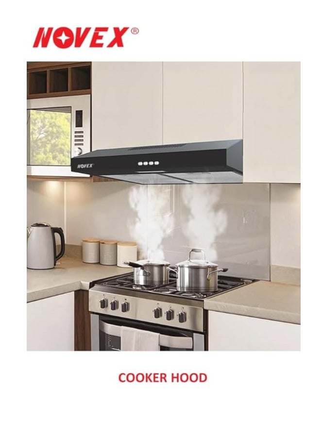 60Cm Black Visor Cooker Hood 600Mm Wall Mounted Kitchen…