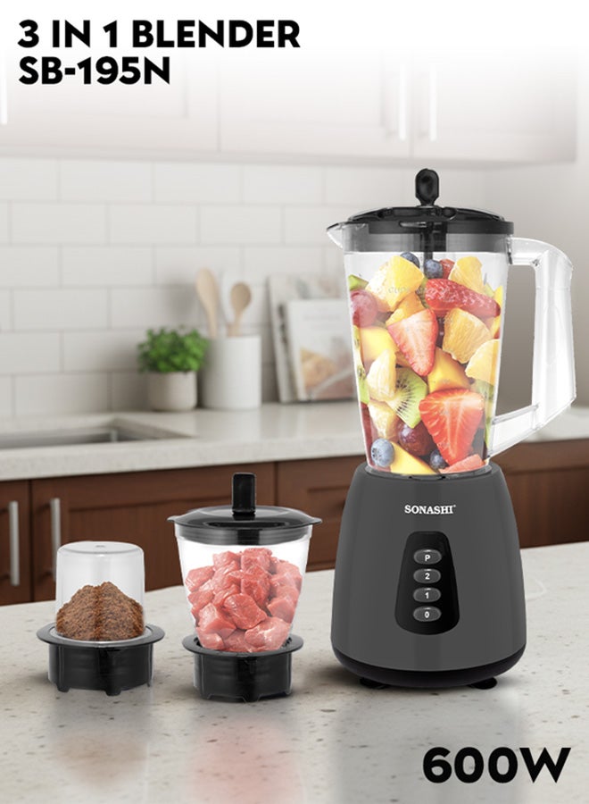 3-in-1 Blender / Grinder & Mincer | 600W…
