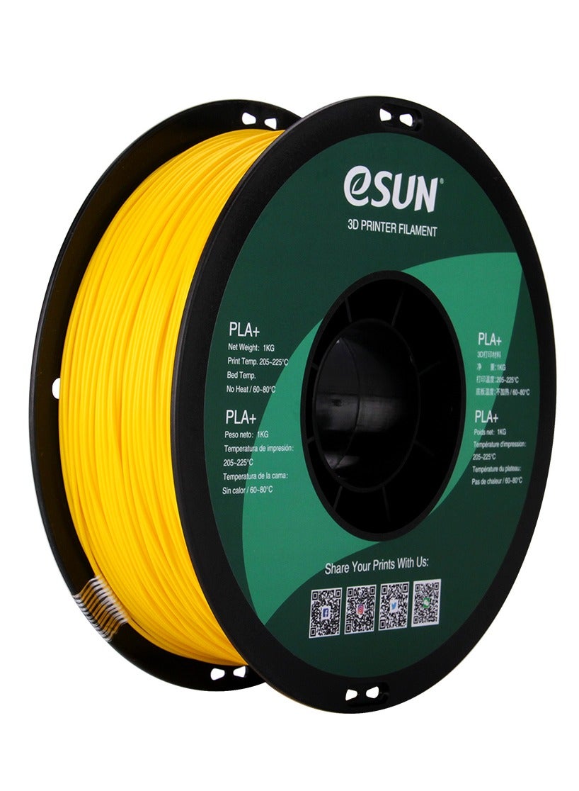 Compare Esun 3D Printer Filament PLA+ 1.75 mm Dimensional Accuracy + 0.05 mm 1 Kg 2.2 lbs Spool 3D Printing Material for 3D Printers – Yellow at KSA Price