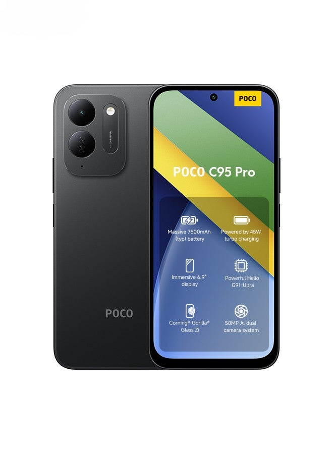POCO C95 Pro 4G Dual SIM Black 6GB…
