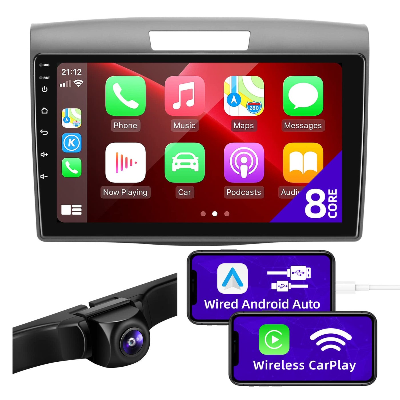 Compare CGOGC Android Car Radio Updated Compatible with Wireless Carplay Android Auto for Honda CRV 20122016 8core 1280X720 IPS Touchscreen Stereo Bluetooth GPS WiFi Navigation Multimedia Player Head Unit at KSA Price