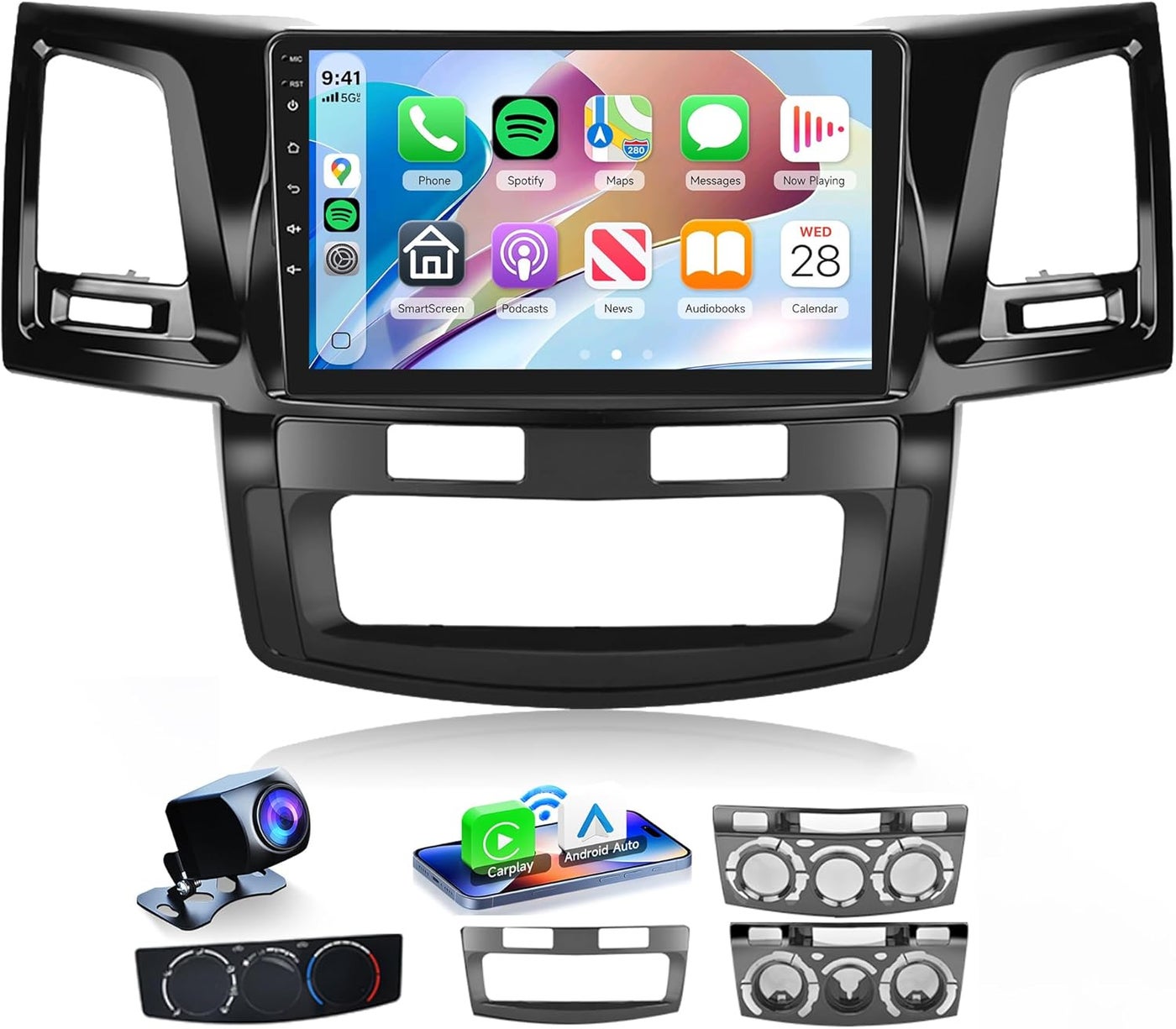 Compare Rimoody 8 Core 6G+128G Android 15 Wireless Carplay Radio for Toyota Fortuner Hilux 20052014 at KSA Price