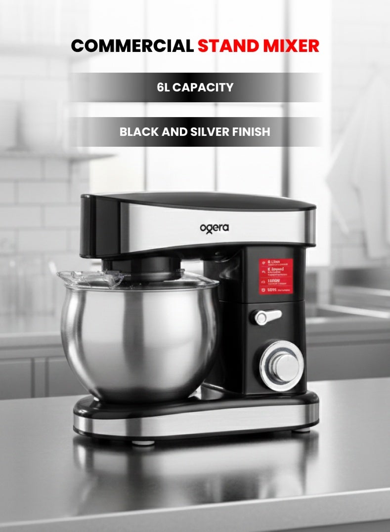 1200W Stand Mixer 6L Stainless Steel Mixing Bowl,…