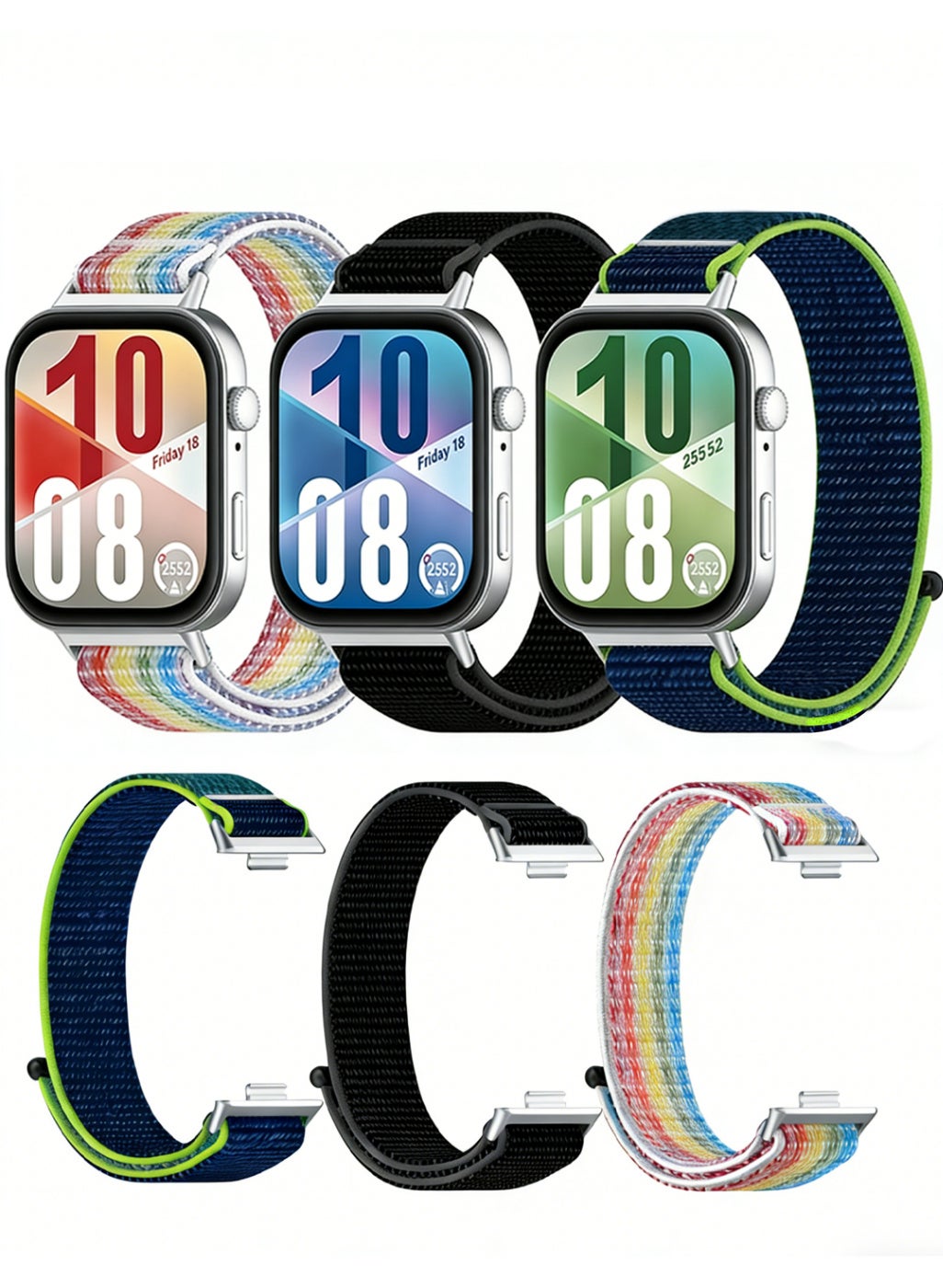 3 Pcs Nylon Replacement Wrist Band, Woven Strap,…