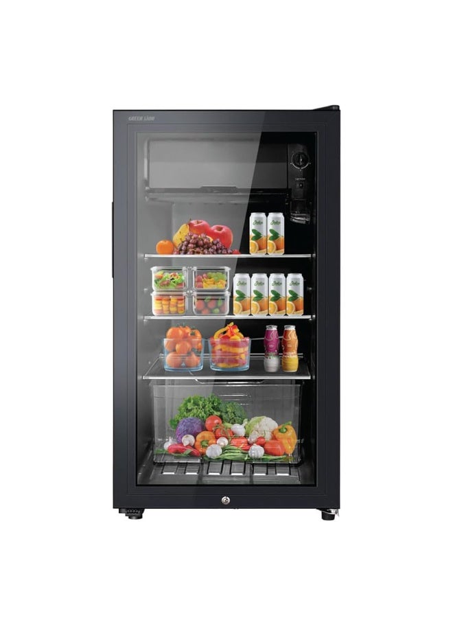 Compare 83L Mini Refrigerator With Energy Efficient 70W Compact and Adjustable 0–12°C Temperature Control, UltraQuiet 42dB Operation, LED Interior Light, Child Safety Lock, R600a Refrigerant, Adjustable Shelf, UK Plug 220–240V at KSA Price