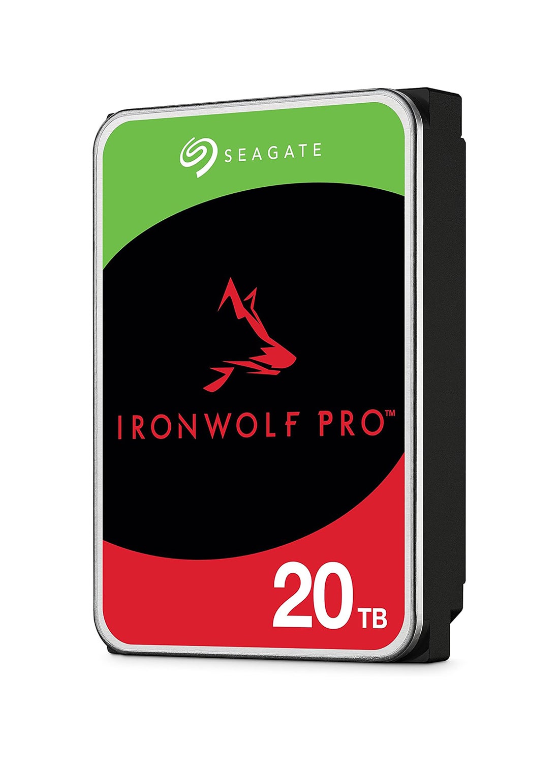 Compare IronWolf Pro 20TB NAS Hard Drive, 7200 RPM Memory Speed, 256MB Cache, SATA III 6 GBs Interface, 3.5 Form Factor, Up to 24Drive Bay Supported, 1.2 Million Hours MTBF | ST20000NT001 20 TB at KSA Price