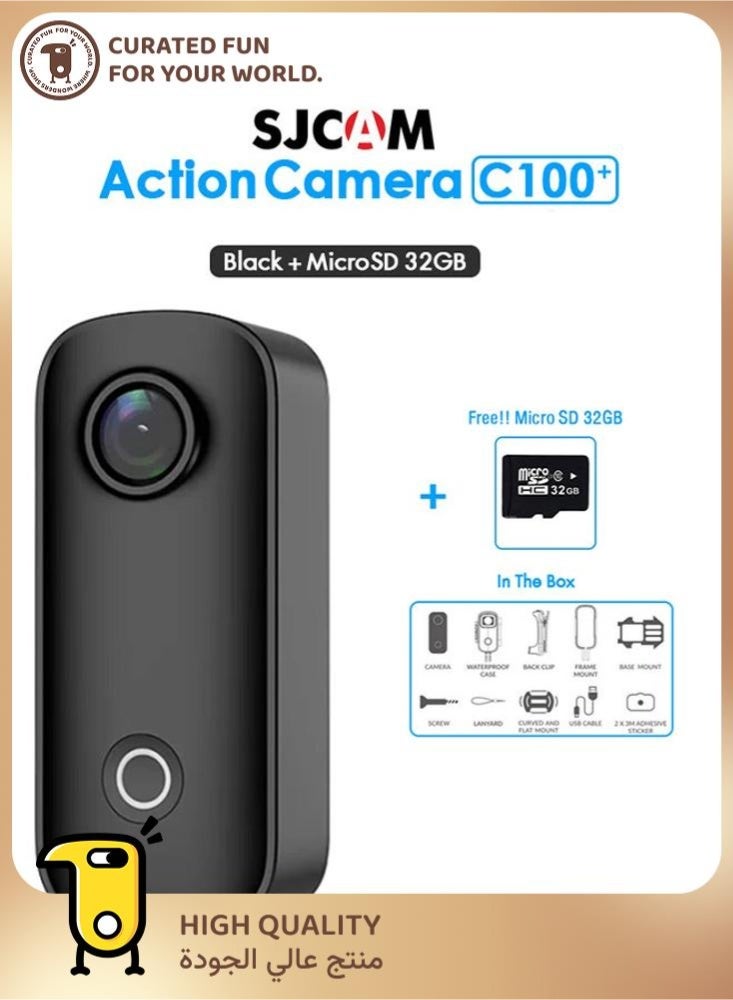 (With 64GB SD Card)C100+4K Thumb Sports Action…