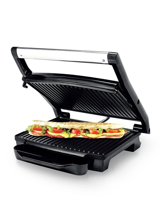 Compare Saachi Grill Press & Sandwich Maker with Automatic Temperature Control, NonStick Plates, CoolTouch Handles, Safety Lock & Drip Tray 2000 W NLSM1507BK black at KSA Price