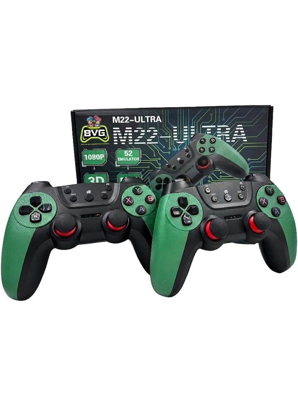 Compare M22 Ultra Wireless Retro Game Console Stick with 2 Controllers, 52 Emulators, 1080P HD, PSP Support  GreenBlack at KSA Price
