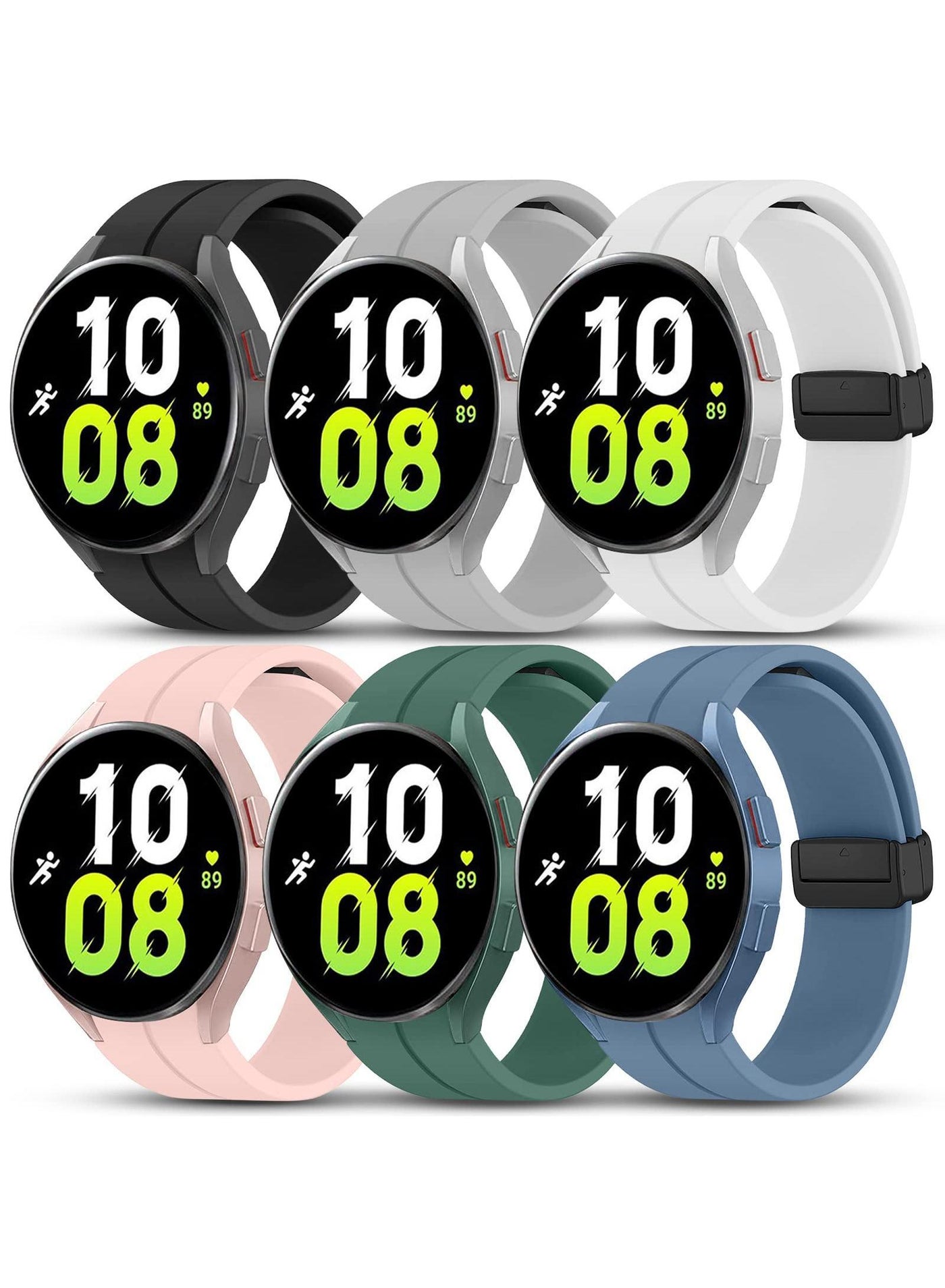 6 Pcs Premium Silicone Sport Strap, for Samsung…