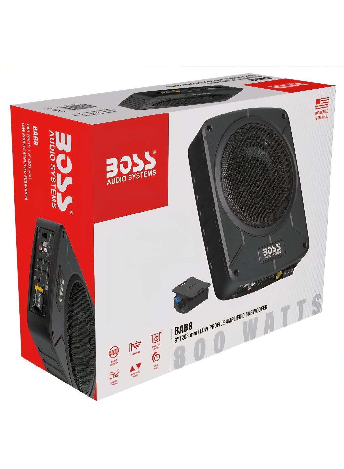 Compare Boss Audio Systems BAB8 8Inch 800W Low Profile Amplified Car Subwoofer with Builtin Amplifier, Remote Bass Control, Compact UnderSeat Design at KSA Price