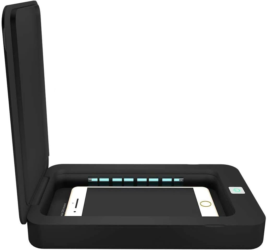 Compare UV Cell Phone Sanitizer, Aromatherapy Function Phone Disinfector, Portable MultiFunction Sterilizer Suitable for Mobile Phones, Toothbrushes, Watches, Masks, Headphones, Jewellery BLACK at KSA Price