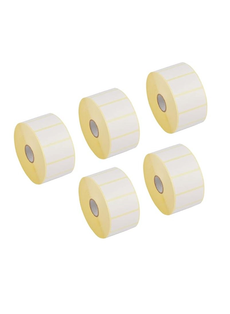 Compare 50mm x 25mm Direct Thermal Barcode Label Sticker 1000 Labels per Roll  5 Rolls at KSA Price