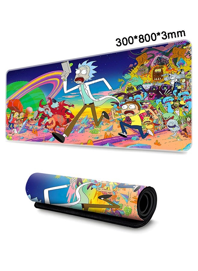 Compare Large Mouse Pad Extended Gaming NonSlip Rubber Base Office Desk Keyboard Mouse Pads 300 * 800 * 3mm?Rick and Morty at KSA Price