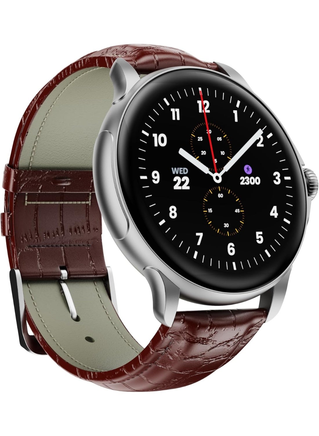 Compare HMD WATCH X1 Smartwatch, 1.43 AMOLED Display, 5 Day Battery, 700+ Sports Mode via HMD Watch App, IP68 Dust Water Resistant, Health Monitor, Sleep Score, Fitness Tracker, iOS Android Silver, Leather silver at KSA Price