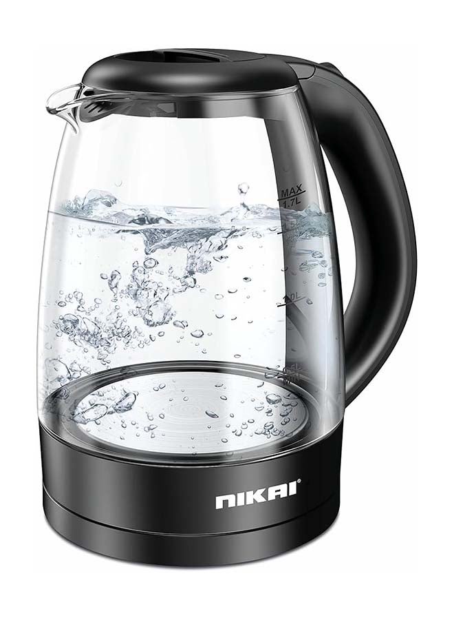 Compare Electric Glass Kettle, Led Indicator, Auto Shut Off, Cord Storage, 360° Rotating Base, Sleek Design, AntiSlip Feet, Detachable Filter, Quick Boiling, For Home And Office Use 1.7 L 2200 W NK323GX BlackClear at KSA Price