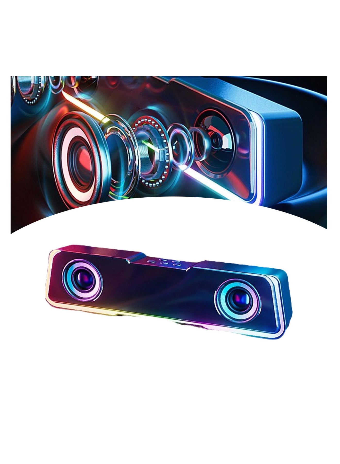Colorful Bluetooth Speaker, Portable Wireless Bluetooth…