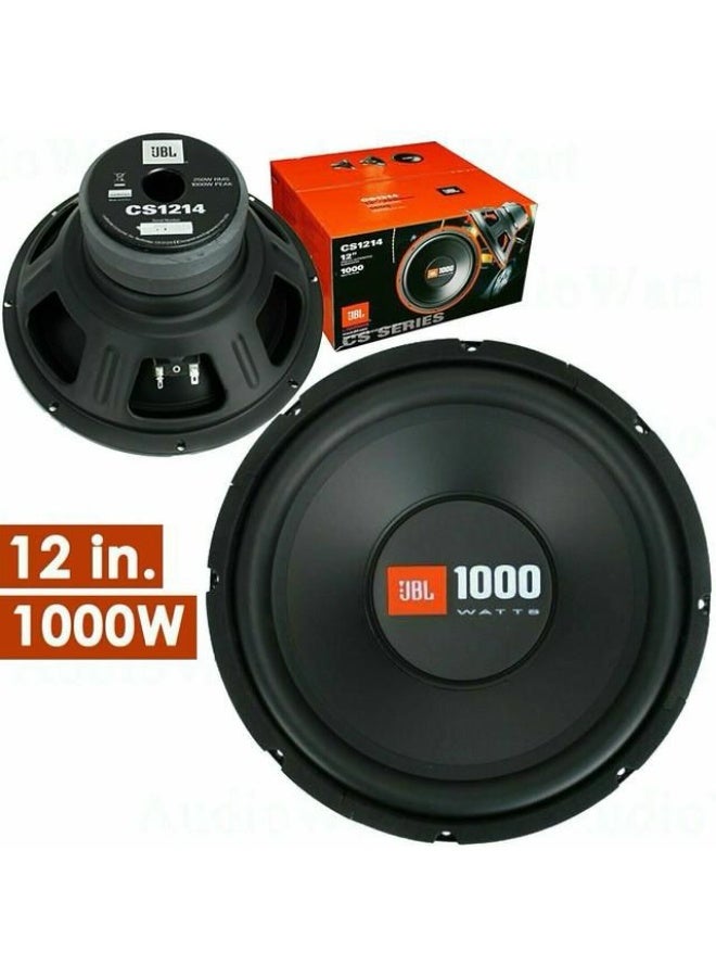 Compare JBL CS 1214 Car Subwoofer – 12 Inch 300mm 1000W Peak Power Bass Speaker with Dual 4Ohm Voice Coil, Harman Kardon Car HiFi Sound System, Black at KSA Price
