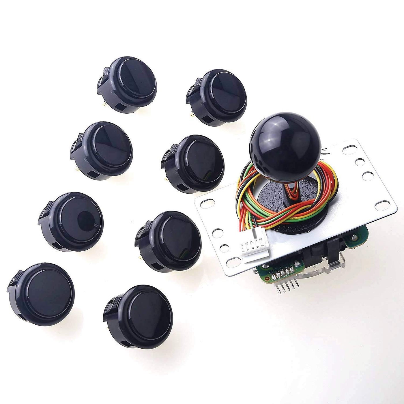 Compare Sanwa JLFTP8YT Joystick + Sanwa 8 pcs OBSF30 Push Button Bundle Kit Color : Black  for Arcade Game 4 & 8 Way Adjustable, Compatible with Catz Mad SF4 Tournament Joystick S@NWA at KSA Price