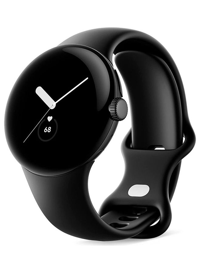 Compare Pixel Android Smartwatch With Fitbit Activity Tracking Heart Rate Stainless Steel Case Obsidian Active Band WiFi Black at KSA Price