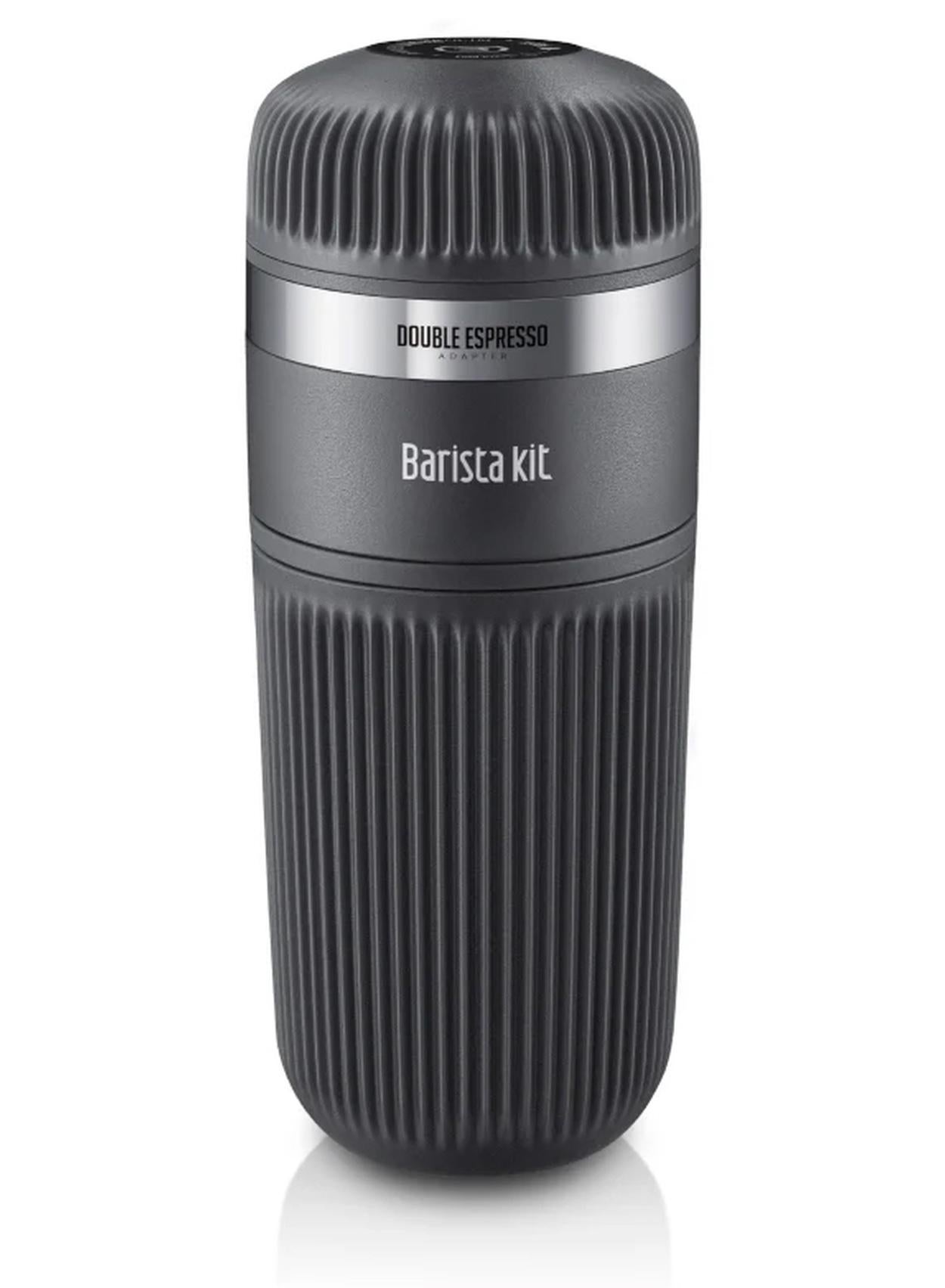 Compare Nanopresso Barista Kit for Ground Coffee, Accessory for Nanopresso, Larger Water Tank up to 140ml, for Lungo Espresso 16 grams of ground coffee basket, tamper, & a bigger cup Black at KSA Price