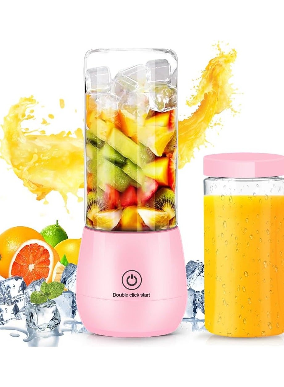 Compare Portable Blender USB Rechargeable Smoothie Blender Personal Beach Blender for Shakes and Smoothies with 6 Sharp Blades Travel Lid One Touch Autocleaning Waterproof Blender for Kitchen at KSA Price