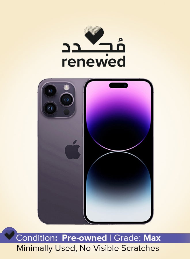 Compare Renewed  iPhone 14 Pro 128GB Deep Purple 5G With Facetime  International Version at KSA Price