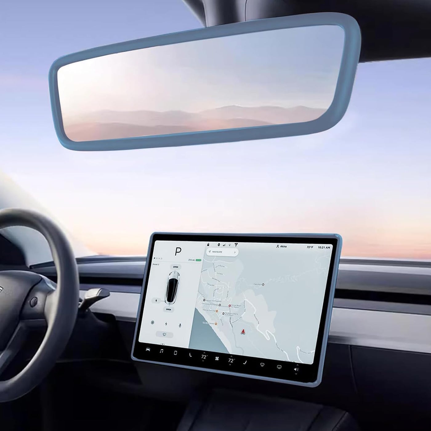 2PCS Protector Trim Frame Compatible with Tesla Model…
