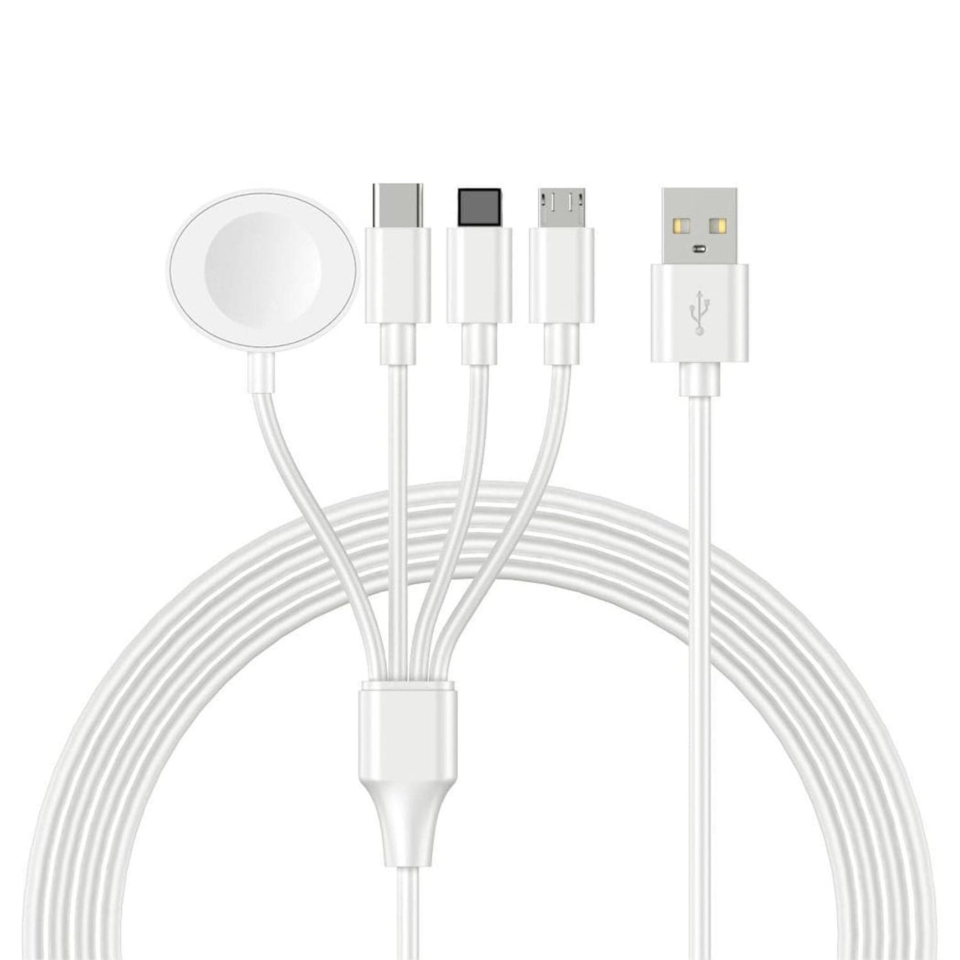 Compare 4 in 1 Watch Phone Charging Cable, Multi USB Charging Cable, Type C Cable, Fast Magnetic, Multi Charging Cable, 4 in 1 Watch Charger Charging Cable, Charging Cable Compatible A: White USB at KSA Price