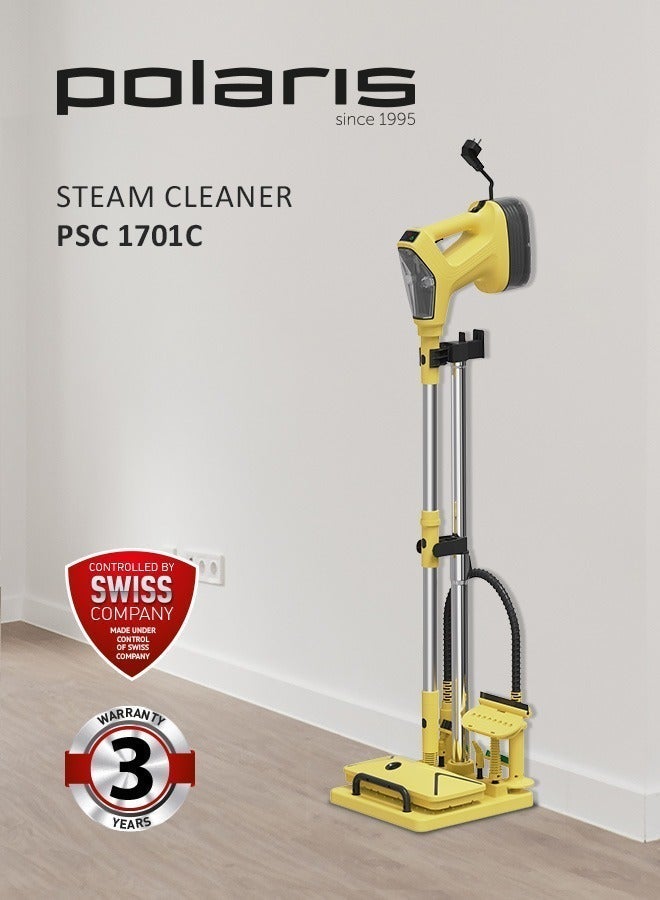 Compare Polaris PSC1701C Steam Cleaner | 1500W | 5 Bar | Ready in 25s | ChemicalFree | 13 Accessories | LED Display at KSA Price
