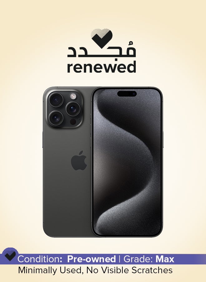 Compare Renewed  iPhone 15 Pro Max 256GB Black Titanium 5G With Facetime  International Version at KSA Price