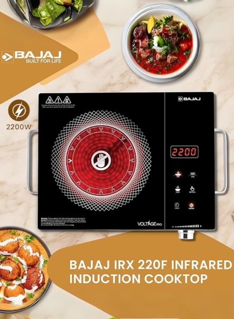 IRX 220F Infrared Cooktop | 2200W High-Power Induction…