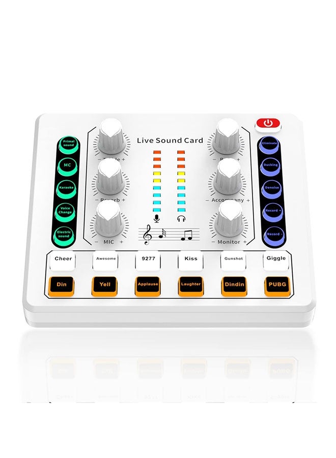 Compare Sound Card, Mini Audio Mixer Board for PC Computer Phone, Voice Changer Sound Card Fit for PS4, Xbox, Switch, DJ Mixer, Podcast for Music Recording Karaoke Singing Broadcast, Recording Card at KSA Price