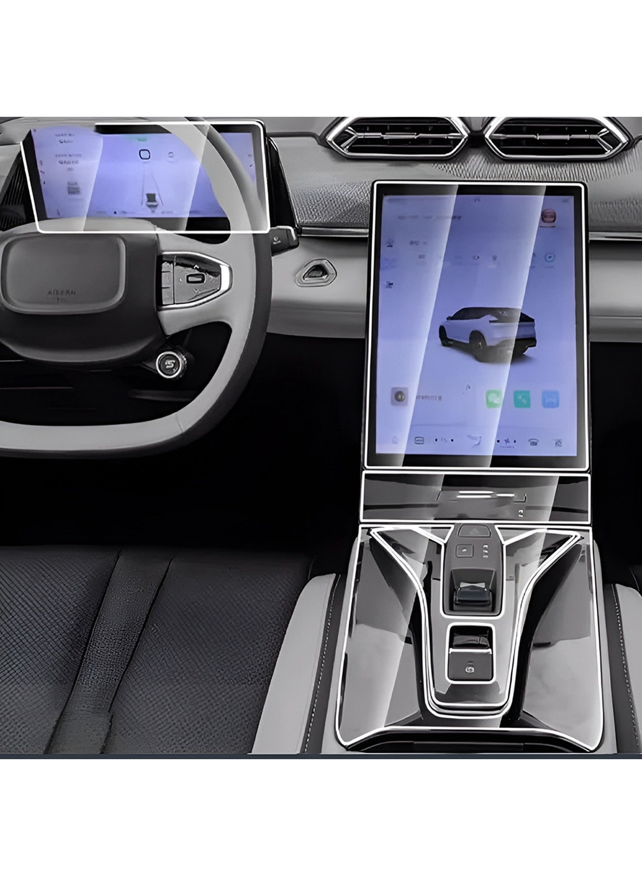 Compare Interior Protection Film for Dongfeng Aeolus MAGE 2024–2025  Transparent TPU Screen and Centre Console Protective Film for Navigation Panel and Gear Area at KSA Price