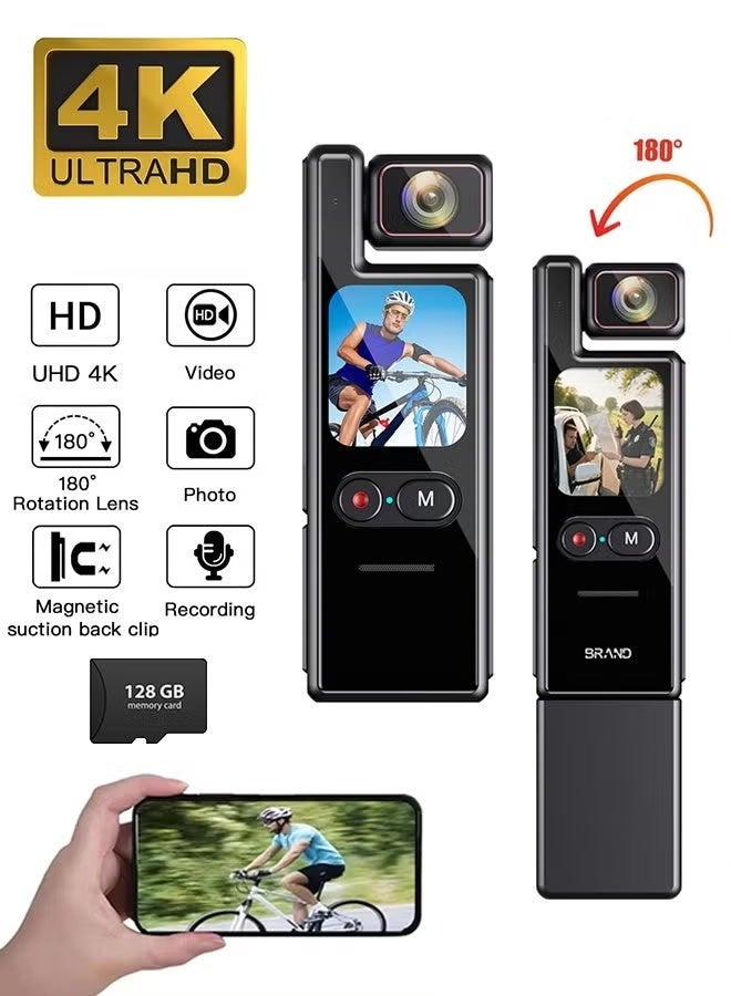 Compare 4K Pocket Vlogging Camera | 1.69Inch CMOS Sensor & 4K120fps Video | 6Axis Stabilization & IP65 Waterproof | 3000mAh?1500AH+1500AH Battery & Rotatable Touchscreen | For YouTube & Photography at KSA Price