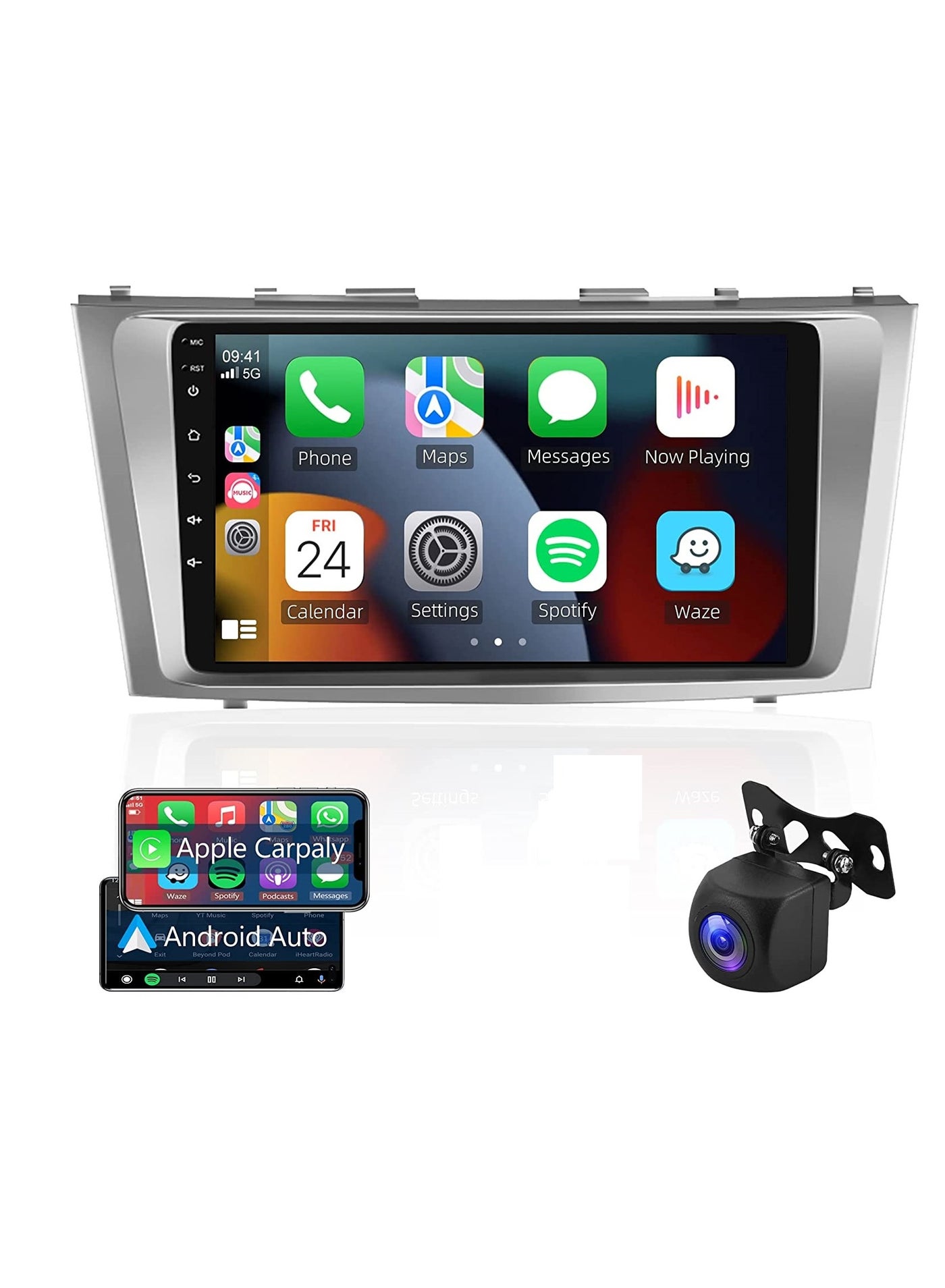 Compare Android Screen For Toyota Camry 2006 To 2011 2GB RAM 32 GB Memory Support Apple Carplay Android Auto Full HD IPS Touch Screen Display and Backup Camera included at KSA Price