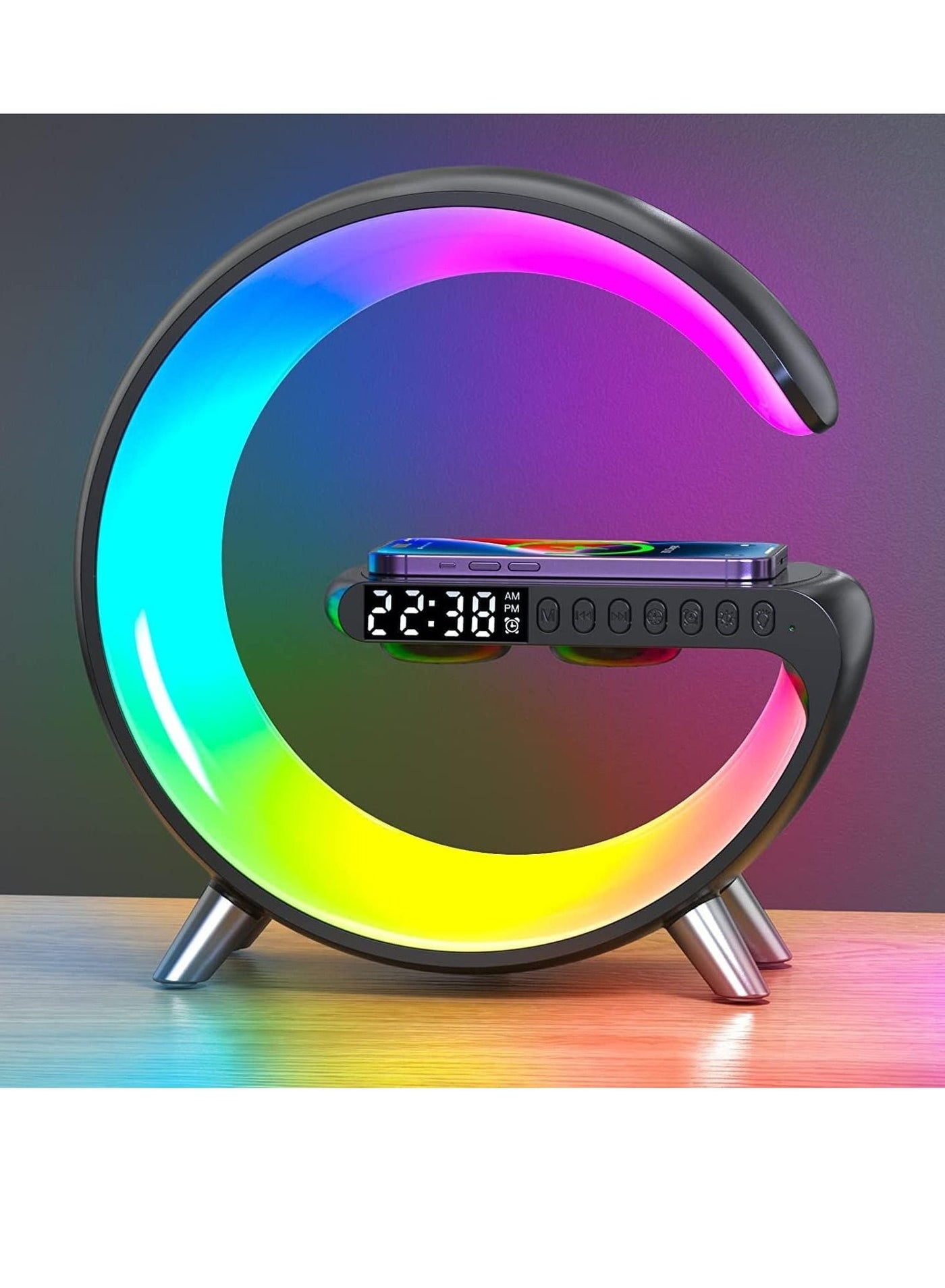 Smart Bluetooth Speaker Wireless Phone Charger LED…
