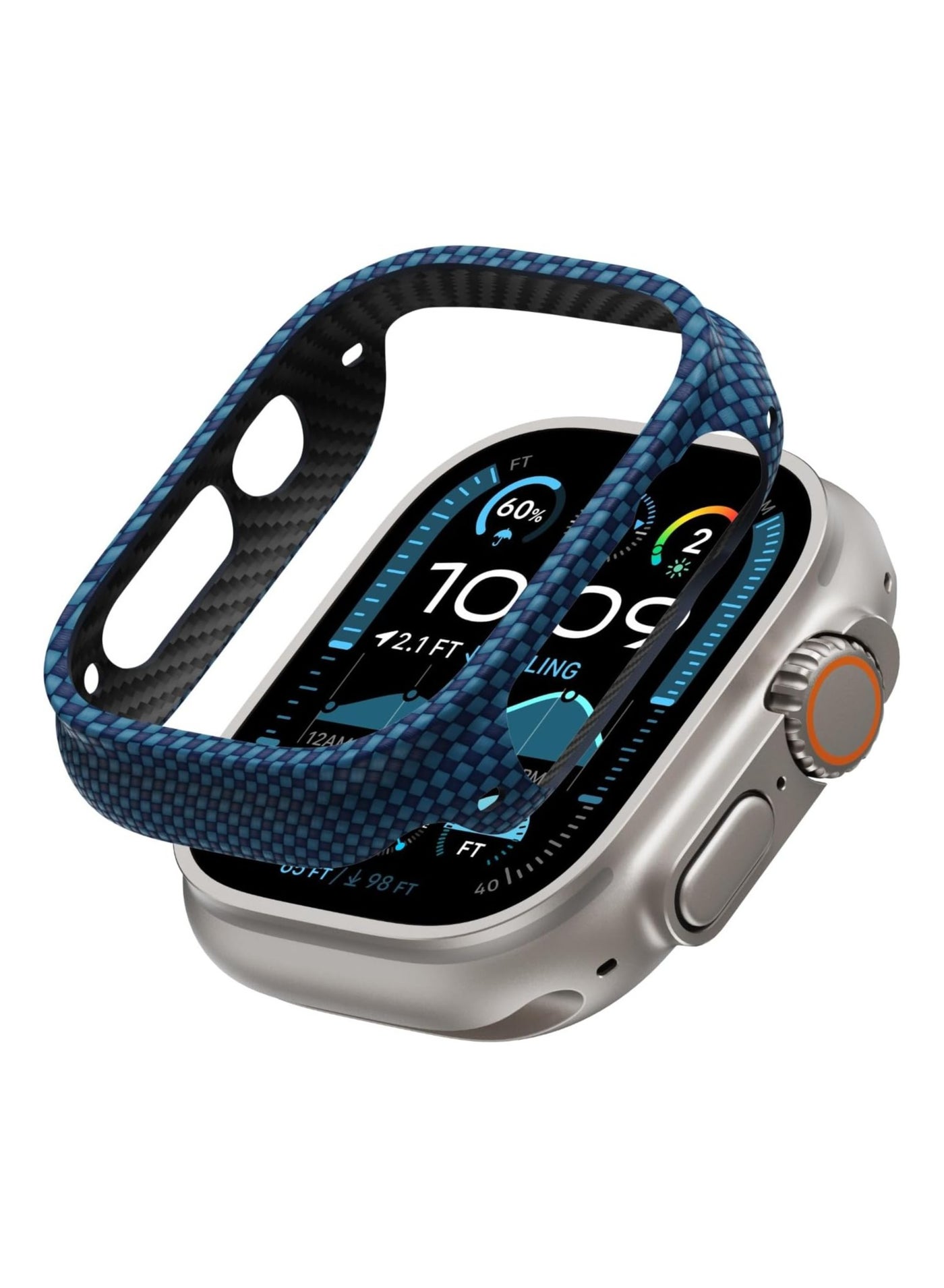Compare PITAKA Apple Watch UltraApple Watch Ultra 2 Case, Exquisite Minimalist Slim Apple Watch Ultra 2 Case 49mm, Aramid Fiber Woven Air Case  Moonrise at KSA Price