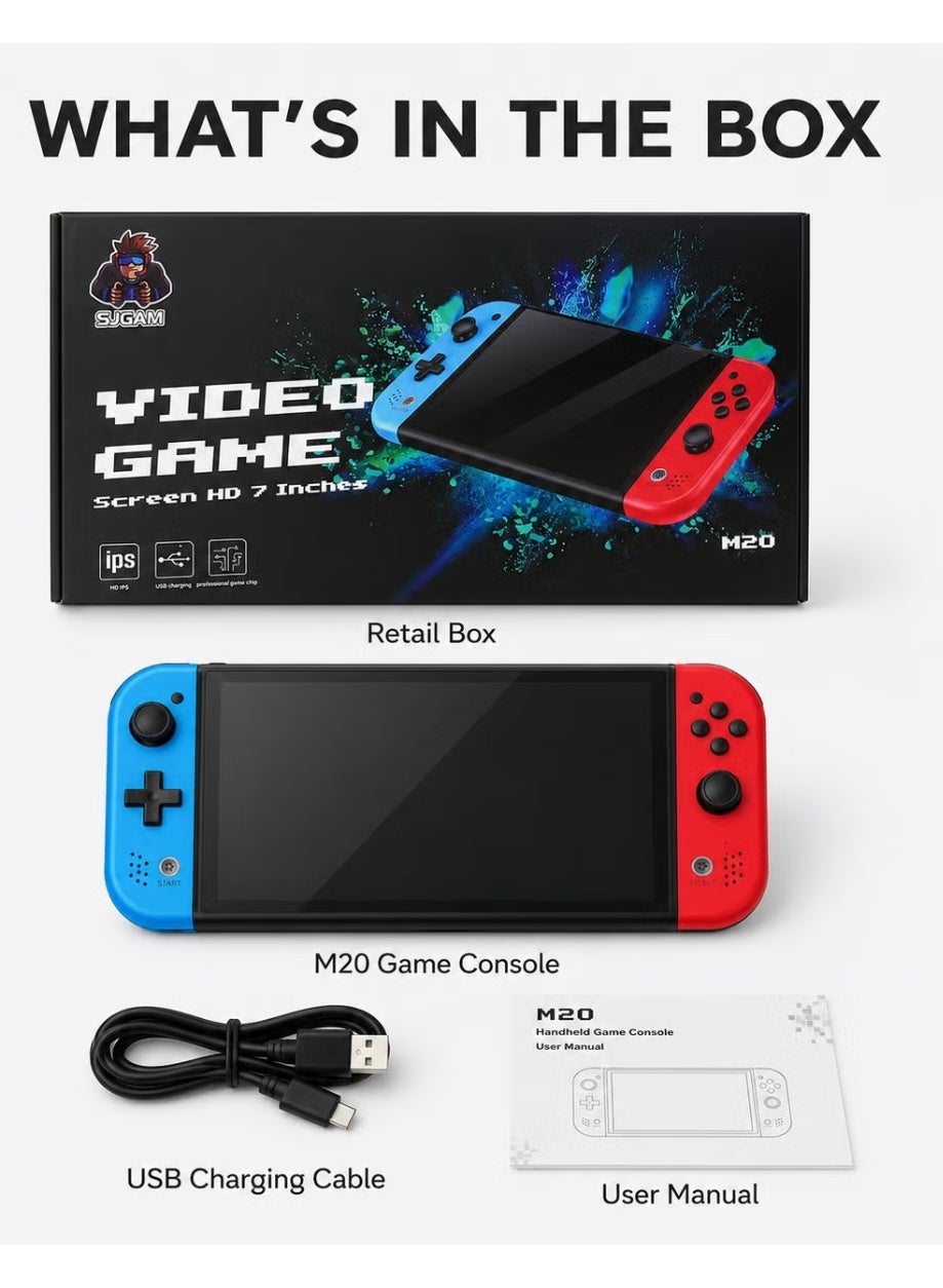 M20 Portable Video Game Console, 7-Inch HD IPS…