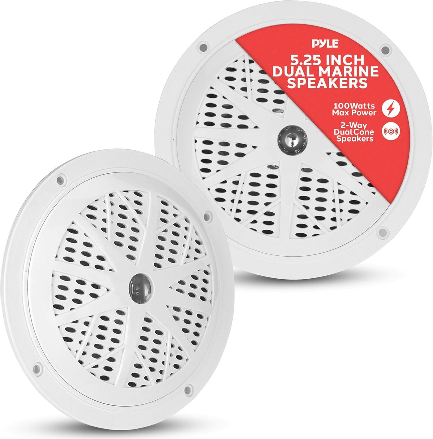 Compare Pyle Dual 6.5 Waterproof Marine Speakers, Full Range Stereo Sound, 120 Watt, WhitePair at KSA Price