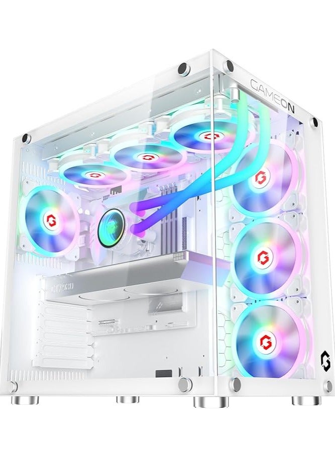 Compare Emperor Arctic Il Series Mid Tower PC Gaming Case 120mm ARGB+PWM Lighting Tempered Glass Preinstalled 7 RGB Cooling Fans Computer case Dust proof Wide Motherboard Compatibility White at KSA Price
