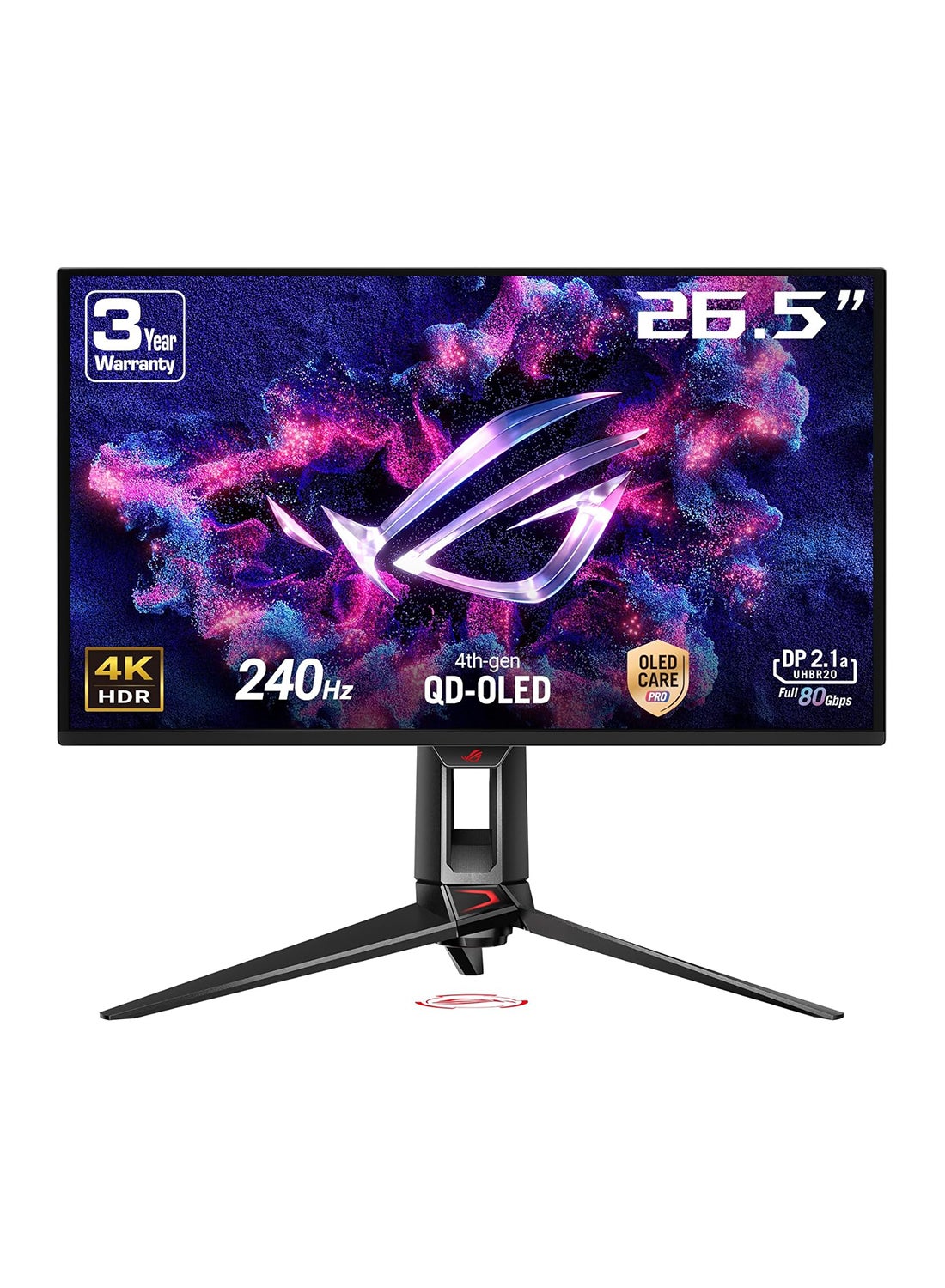 Compare ROG Swift PG27UCDM Gaming Monitor, 27 QDOLED Display, 4K UHD Resolution, 240Hz Refresh Rate, 0.03ms GtG Response Time, AMD FreeSync Premium Pro & NVIDIA GSYNC, 90LM0B30B019B1 Black at KSA Price