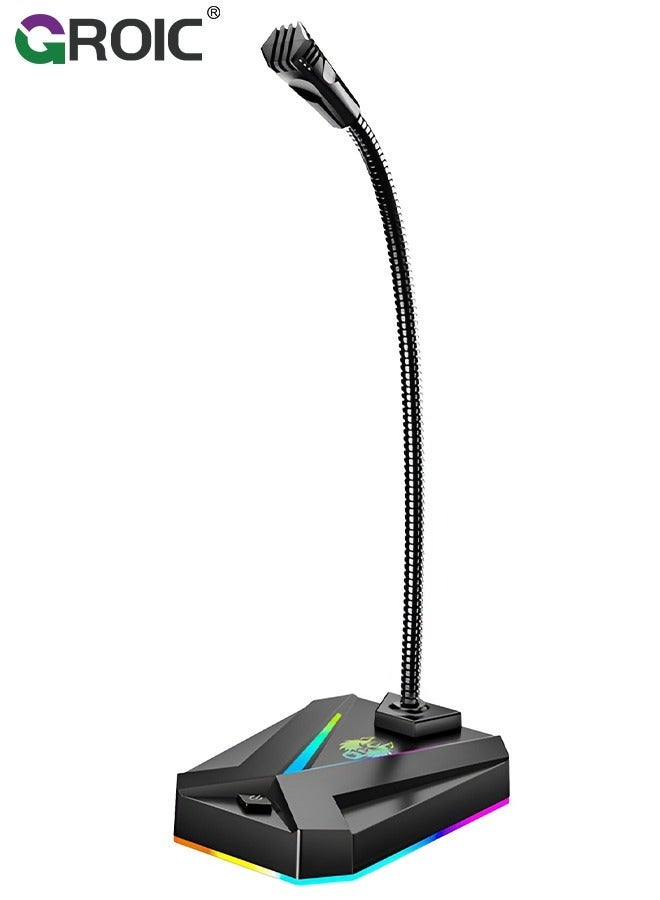 USB Computer Microphone - with RGB Rainbow…