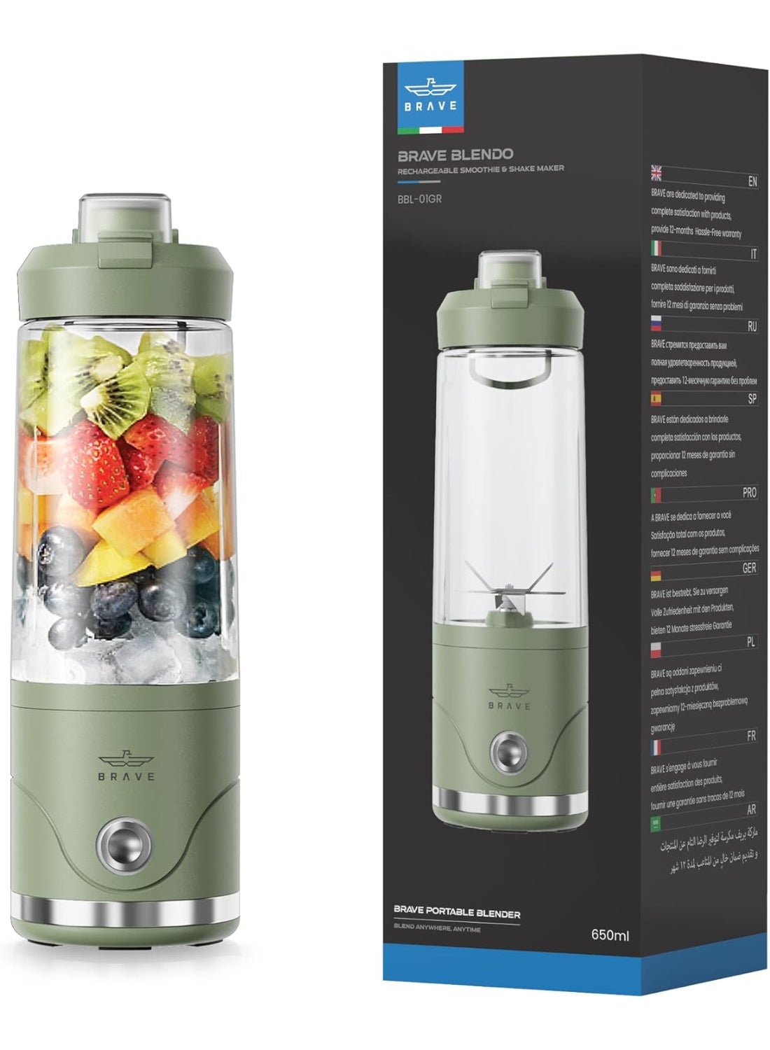 Blendo Portable Blender 650ml, 75W High-Speed Personal…