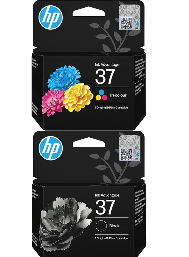 HP 37 Original Black & Tri-Color Ultra Ink…