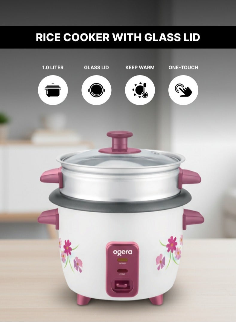 3-in-1 Electric Rice Cooker 1L | Non-Stick Inner…