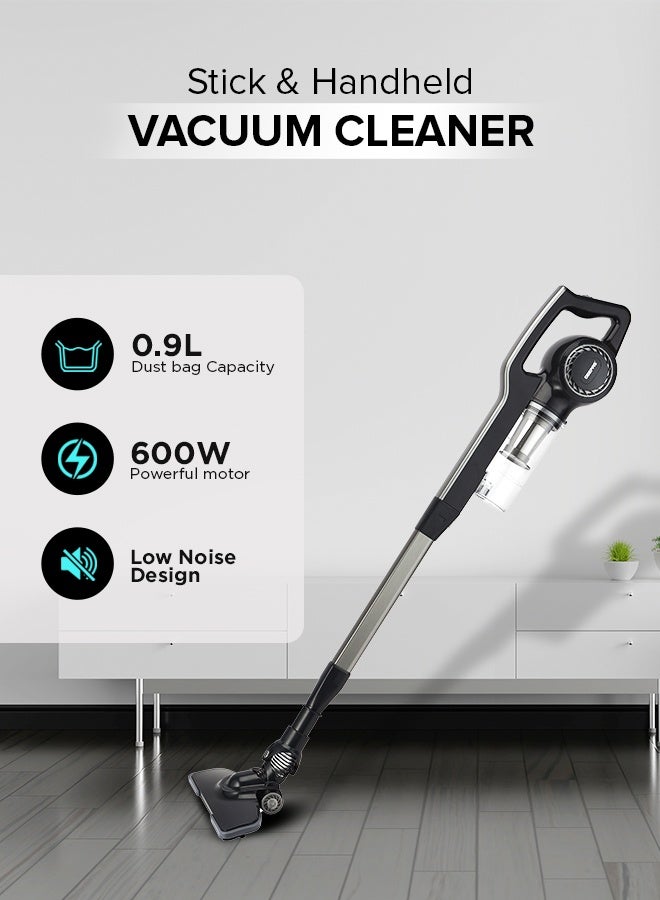 Compare Stick & Handheld Vacuum Cleaner, HEPA Filter, Handheld & Stick, 0.9L Dust Bag Capacity, 600W Powerful Motor, Transparent Dust Cup for Easy Check, Lightweight Body & Low Noise 0.9 L 600 W GVC2596N grey at KSA Price
