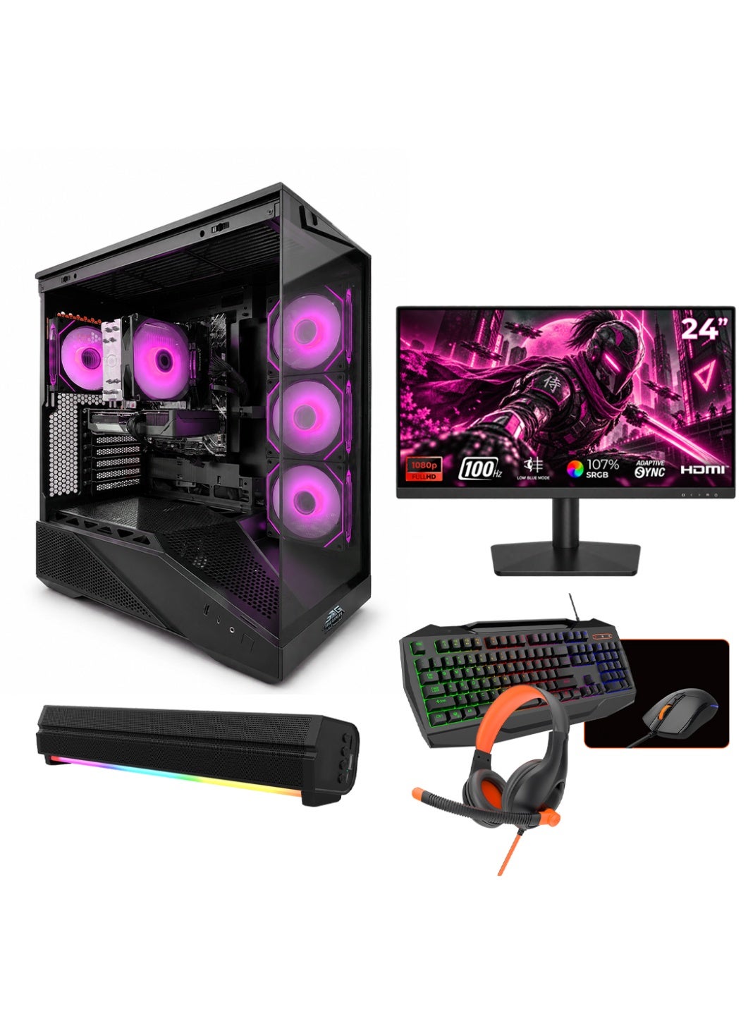 All-in-One Gaming PC Bundle - Intel Core i5-12400F,…
