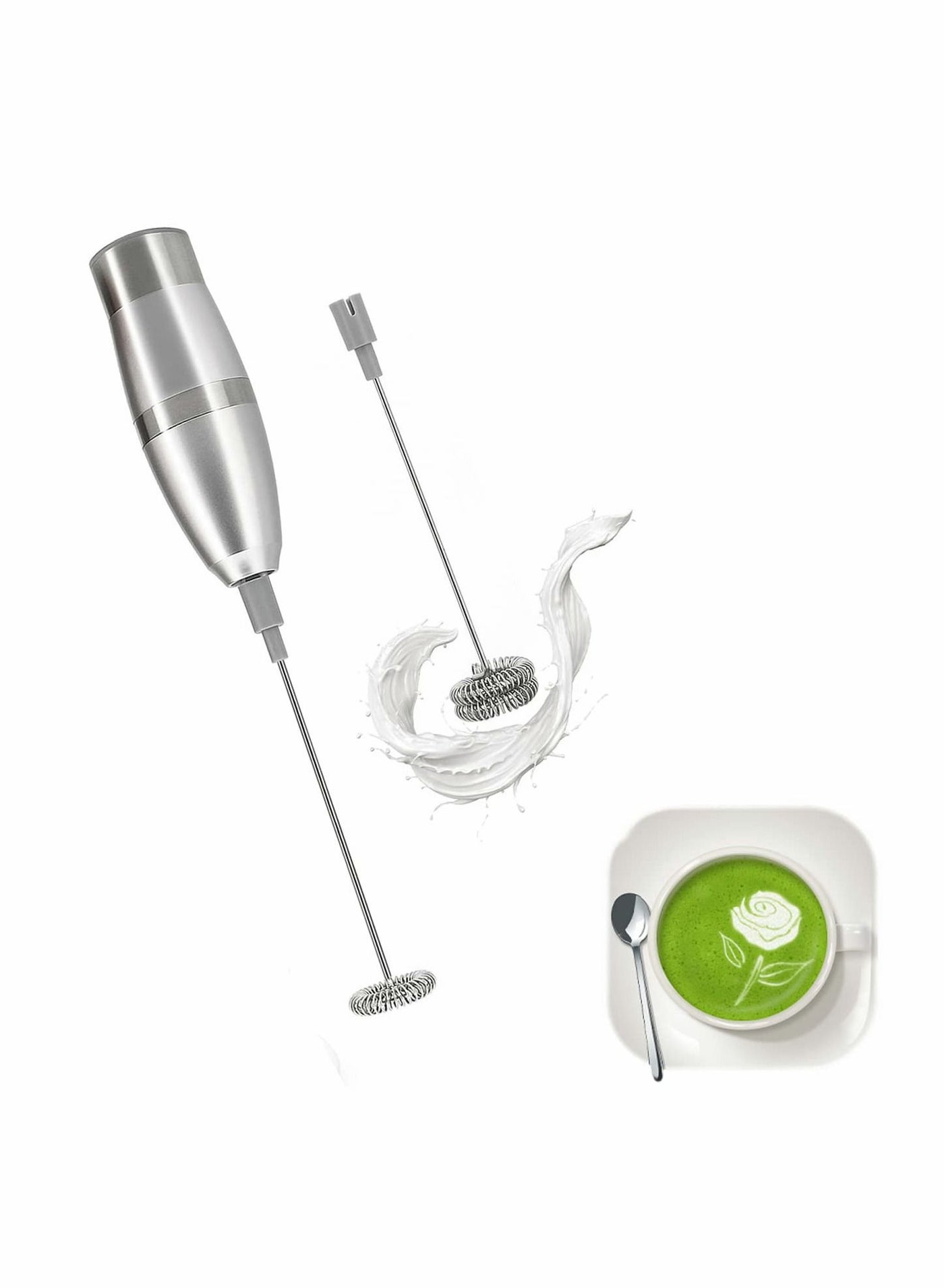 Mini Electric Whisk Coffee Frother Battery Stirrer,…
